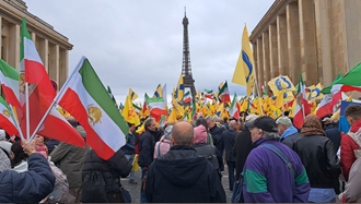 تظاهرات بزرگ ایرانیان در پاریس - اعتراض جهانی به اعدام مجاهدان قهرمان و شورشگران دلیر - گزارش تصویری