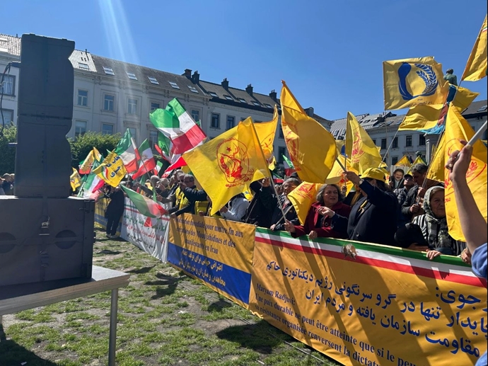 بروکسل - تظاهرات بزرگ ایرانیان آزاده در حمایت از جمهوری دموکراتیک در ایران ـ ۲ اردیبهشت ۱۴۰۵