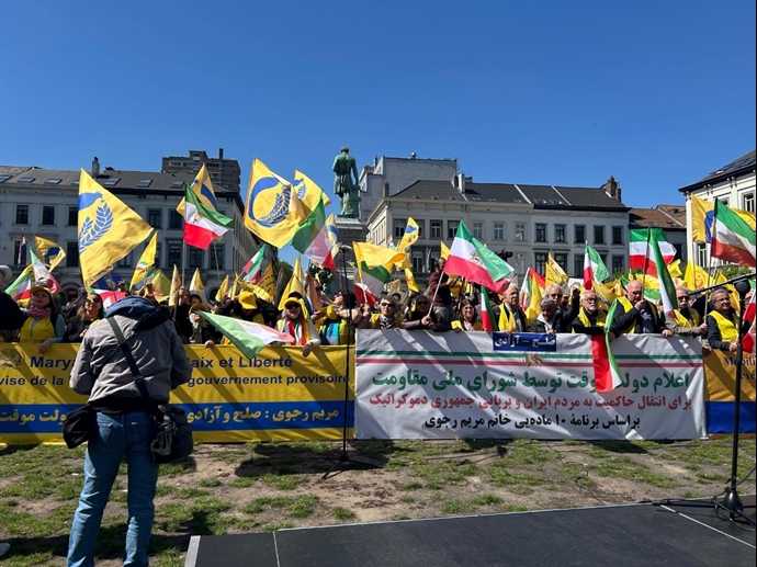 بروکسل - تظاهرات بزرگ ایرانیان آزاده در حمایت از جمهوری دموکراتیک در ایران ـ ۲ اردیبهشت ۱۴۰۵