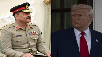 دونالد ترامپ، رئیس‌جمهور آمریکا و عاصم منیر، فرمانده ارتش پاکستان