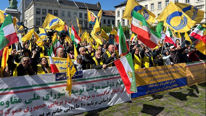 بروکسل - تظاهرات بزرگ ایرانیان آزاده در حمایت از جمهوری دموکراتیک در ایران ـ ۲ اردیبهشت ۱۴۰۵