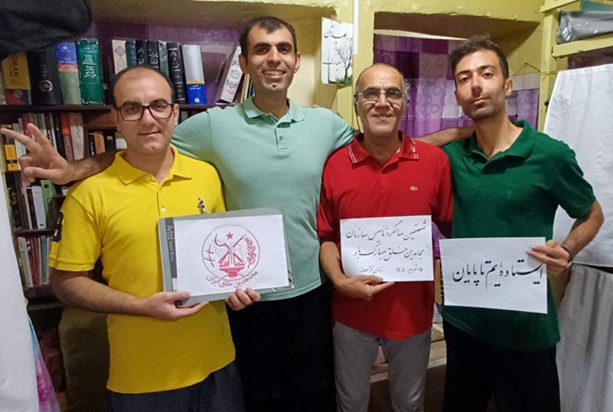 تصویری از مجاهدان سربدار وحید بنی‌عامریان، اکبر دانشورکار، بابک علی‌پور و پویا قبادی