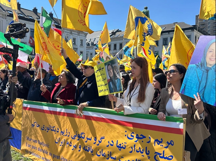 بروکسل - تظاهرات بزرگ ایرانیان آزاده در حمایت از جمهوری دموکراتیک در ایران ـ ۲ اردیبهشت ۱۴۰۵