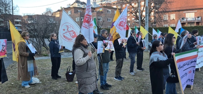 اسلو - آکسیون ایرانیان آزاده مقابل سفارت رژیم آخوندی در محکومیت اعدام مجاهدین خلق - ۱۱فروردین ۱۴۰۵