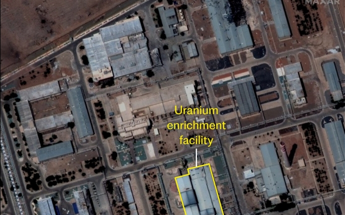 تصویر ماهواره‌یی از سایت هسته‌یی اصفهان