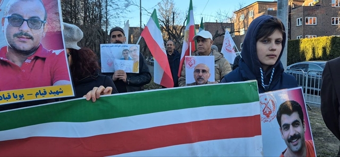 اسلو - آکسیون ایرانیان آزاده مقابل سفارت رژیم آخوندی در محکومیت اعدام مجاهدین خلق - ۱۱فروردین ۱۴۰۵