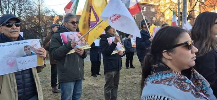 اسلو - آکسیون ایرانیان آزاده مقابل سفارت رژیم آخوندی در محکومیت اعدام مجاهدین خلق - ۱۱فروردین ۱۴۰۵