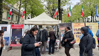 پاریس - میز کتاب ایرانیان آزاده و نمایشگاه عکس شهیدان سربدار مجاهد خلق 