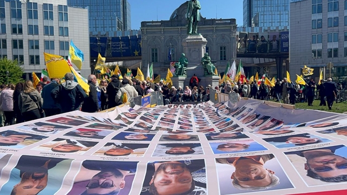 بروکسل - تظاهرات بزرگ ایرانیان آزاده در حمایت از جمهوری دموکراتیک در ایران ـ ۲ اردیبهشت ۱۴۰۵