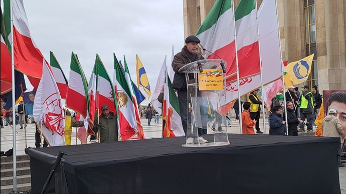 تظاهرات بزرگ ایرانیان در پاریس در محکومیت اعدام مجاهدان قهرمان و شورشگران دلیر - ۲۲ فروردین ۱۴۰۵