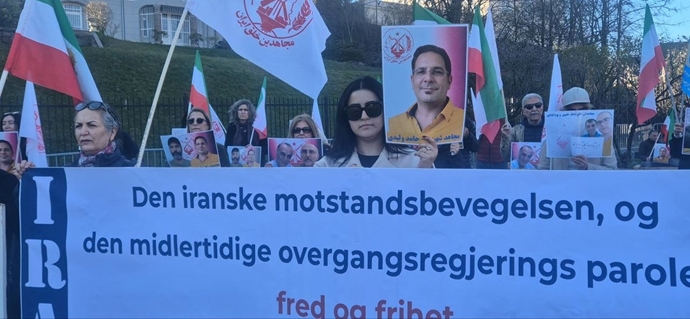 اسلو - آکسیون ایرانیان آزاده در برابر لانه جاسوسی آخوندها 