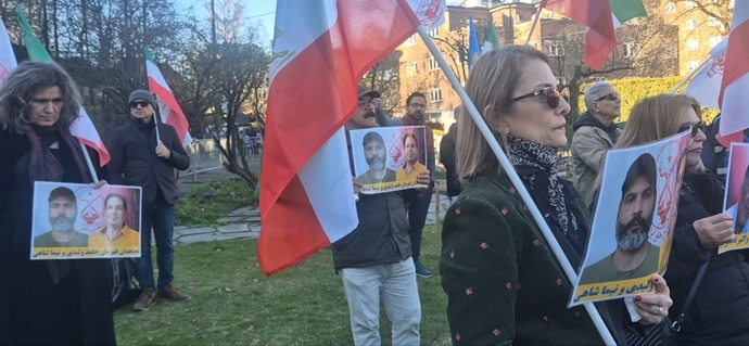 اسلو - آکسیون ایرانیان آزاده در برابر لانه جاسوسی آخوندها 