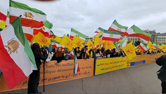 تظاهرات بزرگ ایرانیان در پاریس - اعتراض جهانی به اعدام مجاهدان قهرمان و شورشگران دلیر - گزارش تصویری