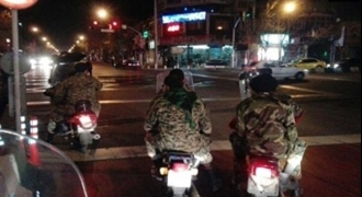 گشت نیروی بسیج و سپاه در تهران