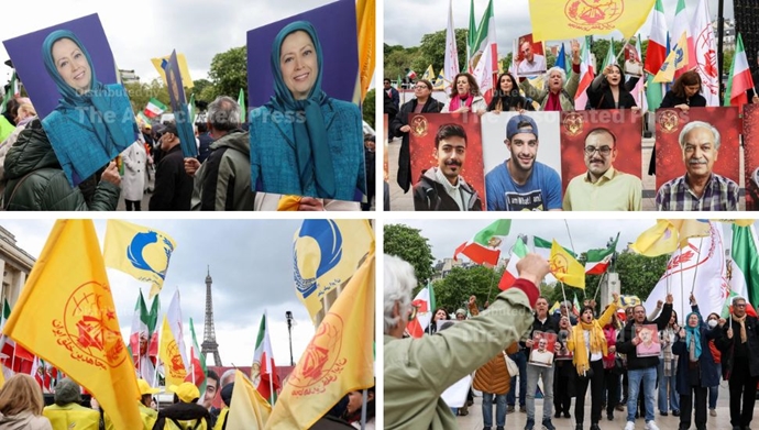 گزارش تصویری آسوشیتدپرس از تظاهرات ایرانیان در پاریس