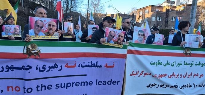 اسلو - آکسیون ایرانیان آزاده مقابل سفارت رژیم آخوندی در محکومیت اعدام مجاهدین خلق - ۱۱فروردین ۱۴۰۵