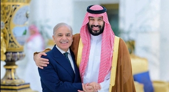 دیدار محمد بن سلمان و محمد شهباز شریف نخست‌وزیر پاکستان