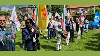 نروژ - اکسیون ایرانیان آزاده و حامیان مقاومت در مقابل سفارت رژیم آخوندی 