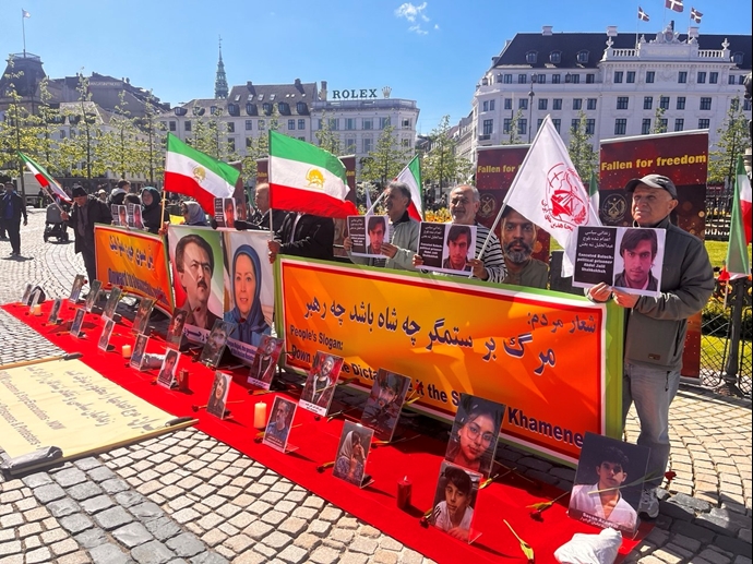 کپنهاگ - آکسیون ایرانیان آزاده علیه اعدامهای جنایتکارانه قضاییه جلادان - ۲۵اردیبهشت ماه