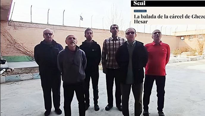 شش زندانی سیاسی ایرانی حکم خود را در برابر جلاد سرودند