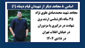 مجاهد شهید محمدصادق علوی‌نژ‌اد از شهیدان قیام دیماه