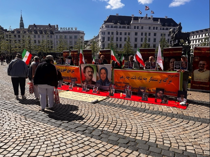 کپنهاگ - آکسیون ایرانیان آزاده علیه اعدامهای جنایتکارانه قضاییه جلادان - ۲۵اردیبهشت ماه