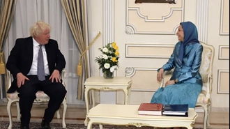 دیدار و گفتگوی خانم مریم رجوی با آقای بوریس جانسون