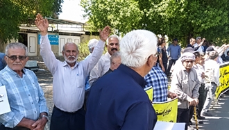 تجمع اعتراضی بازنشستگان تأمین اجتماعی شوش