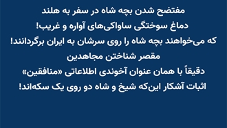 مفتضح شدن بچه شاه در سفر به هلند