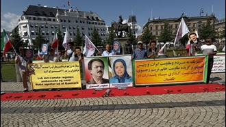 کپنهاگ - اکسیون ایرانیان آزاده در حمایت از لیست‌گذاری سپاه پاسداران توسط دولت انگلستان