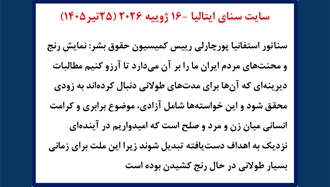 سنای ایتالیا - جلسه استماع در کمیسیون حقوق‌بشر سنای ایتالیا -۲
