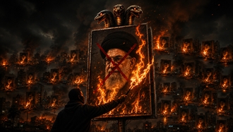 ۳۰ شعله بر پیکر ضحاک، بدرقه لاشه‌گردانی خامنه‌ای