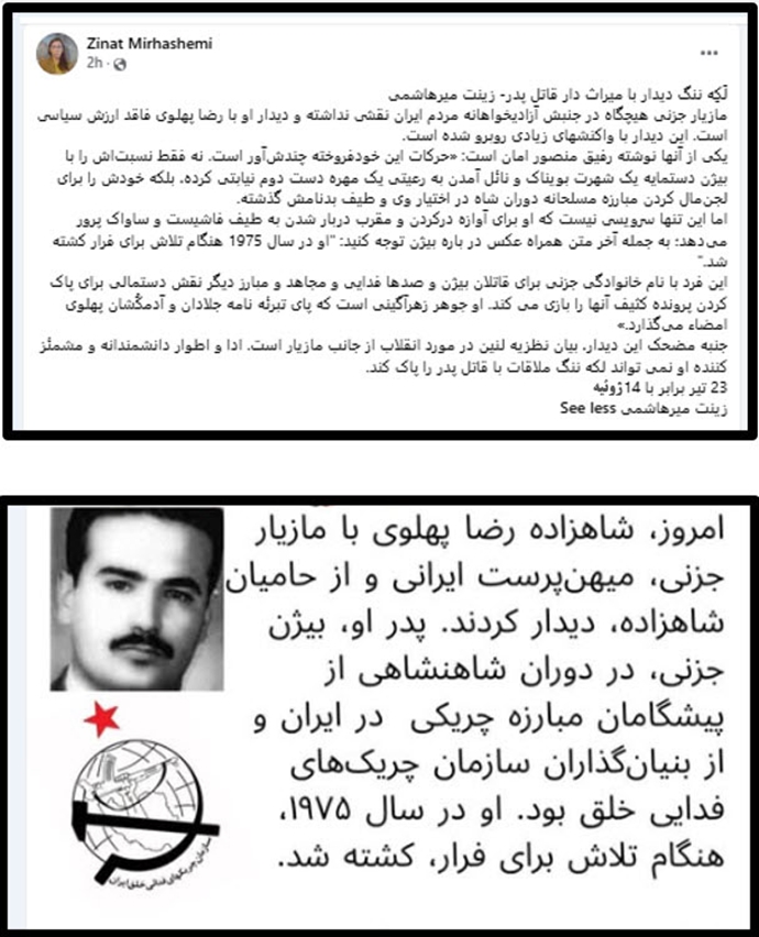 لَکه ننگ دیدار با میراث دار قاتل پدر- زینت میرهاشمی لَکه ننگ دیدار با میراث دار قاتل پدر- زینت میرهاشمی