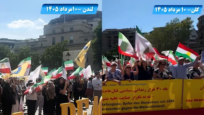کارزار جهانی «نه به اعدام» در لندن؛ گرامیداشت مجاهدان و شورشگران سربه‌دار (لندن و کلن) 