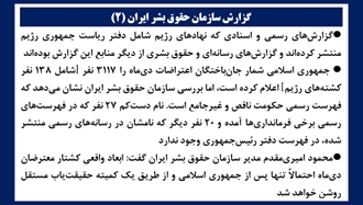 گزارش سازمان حقوق‌بشر ایران 