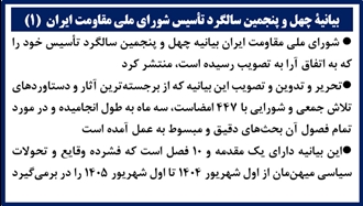 بیانیهٔ چهل و پنجمین سالگرد تأسیس شورای ملی مقاومت ایران (۱) 